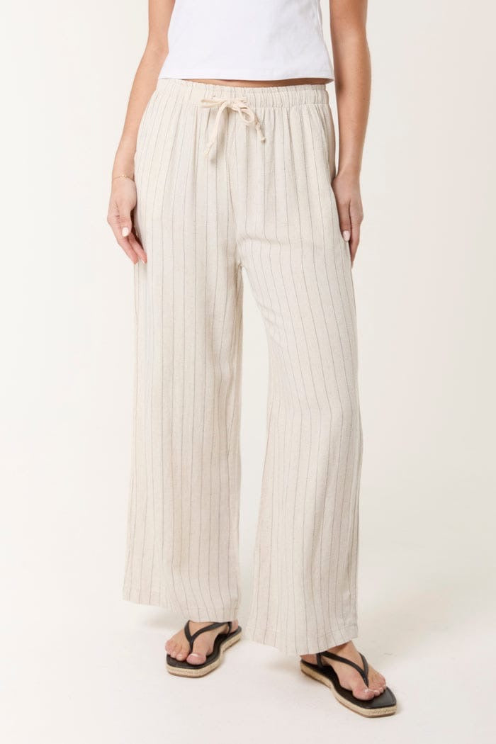 CAMILLA- PIN STRIPE LINEN BLEND