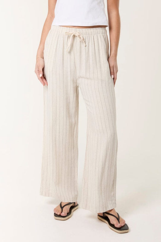 CAMILLA- PIN STRIPE LINEN BLEND