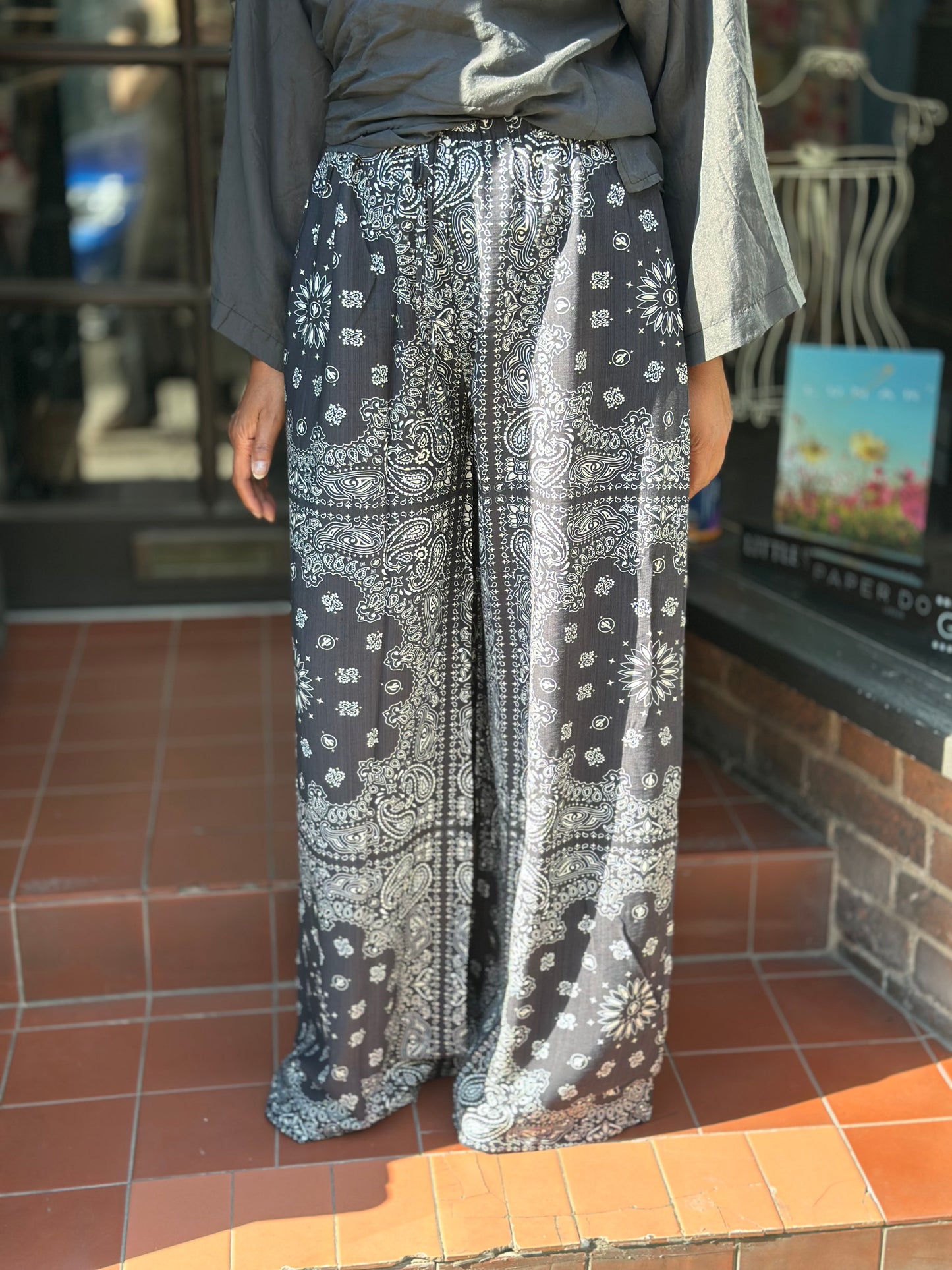 HARLOW- PAISLEY BLOCK PRINT TROUSER
