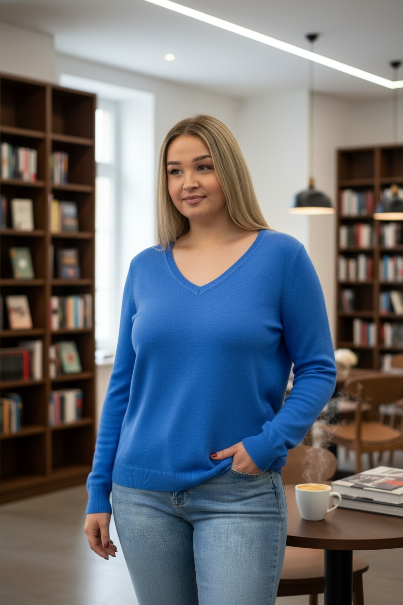 AVA-MWBASIC VNECK SOFT KNIT- AUTO10%@CHECKOUT