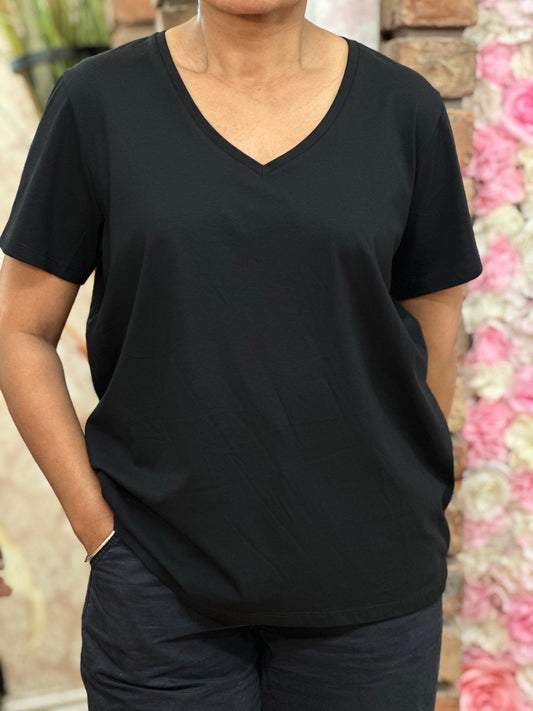 ZASH V NECK FRANSA BASIC TEE-