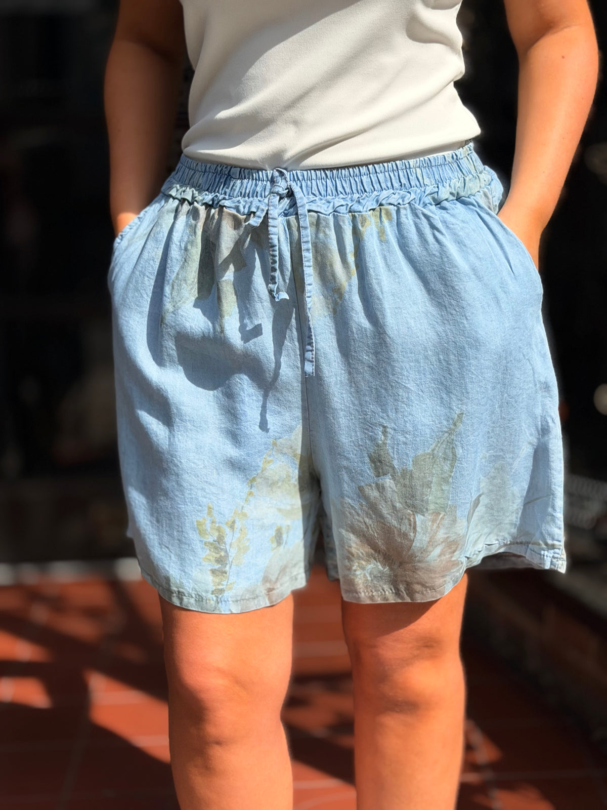 KEELY- DENIM LOOK SHORTS