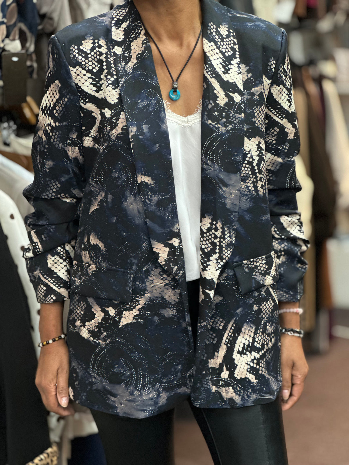 MIMI- SNAKE ANIMAL PRINT BLAZER