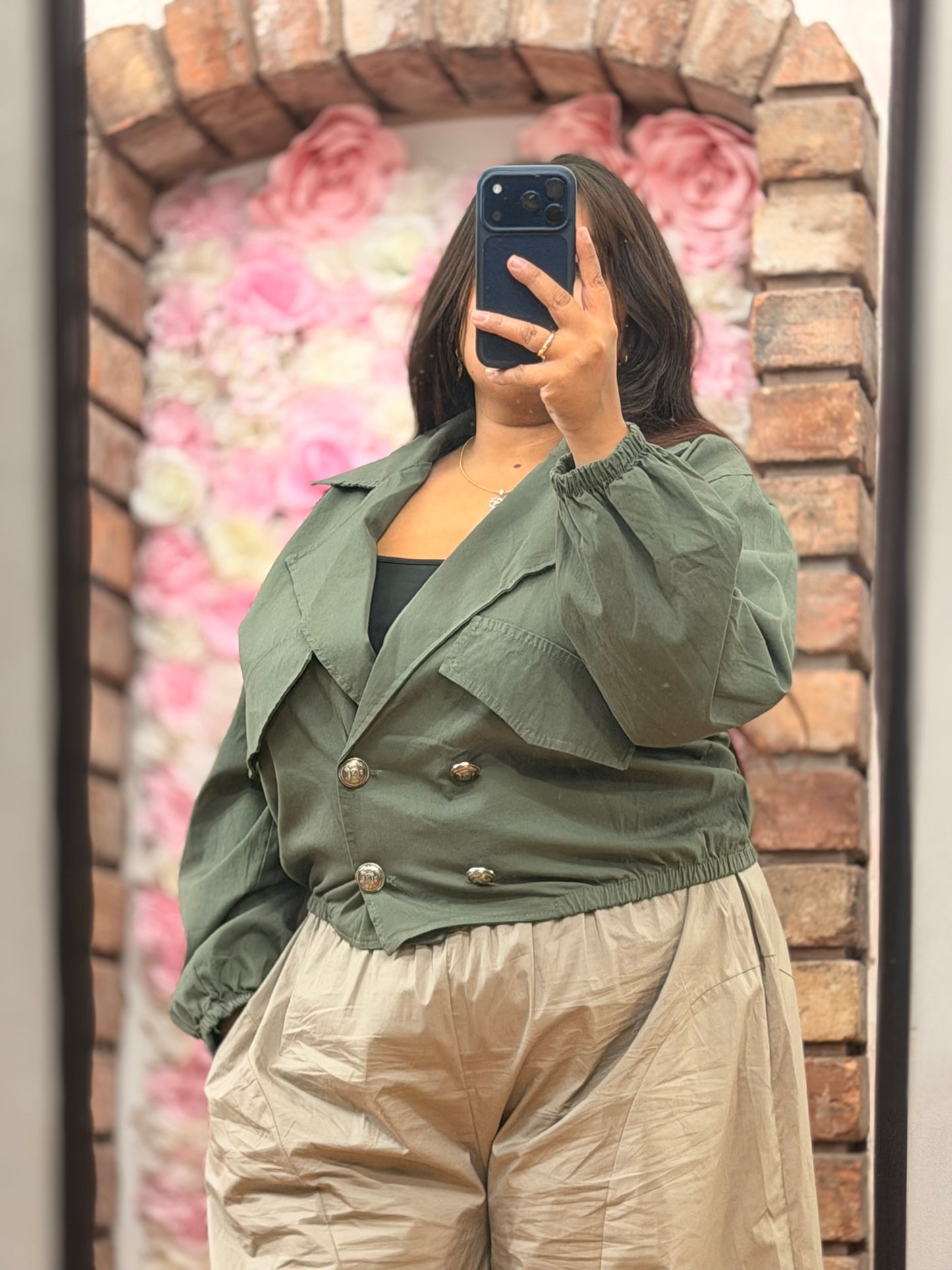 SAWYER-MILITARY TRENCH STYLE JACKET