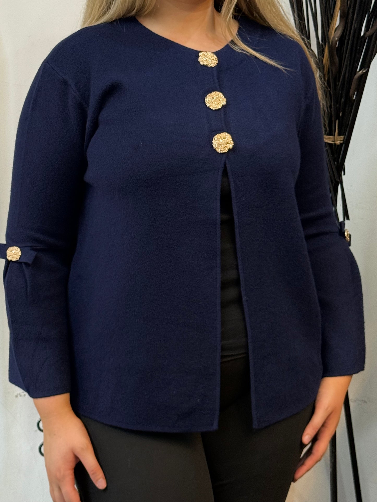 HALEY-GOLD BUTTON BOW CARDI -#BlackFridaySale - -🖤🖤 AUTO XTRA20% off @ Checkout