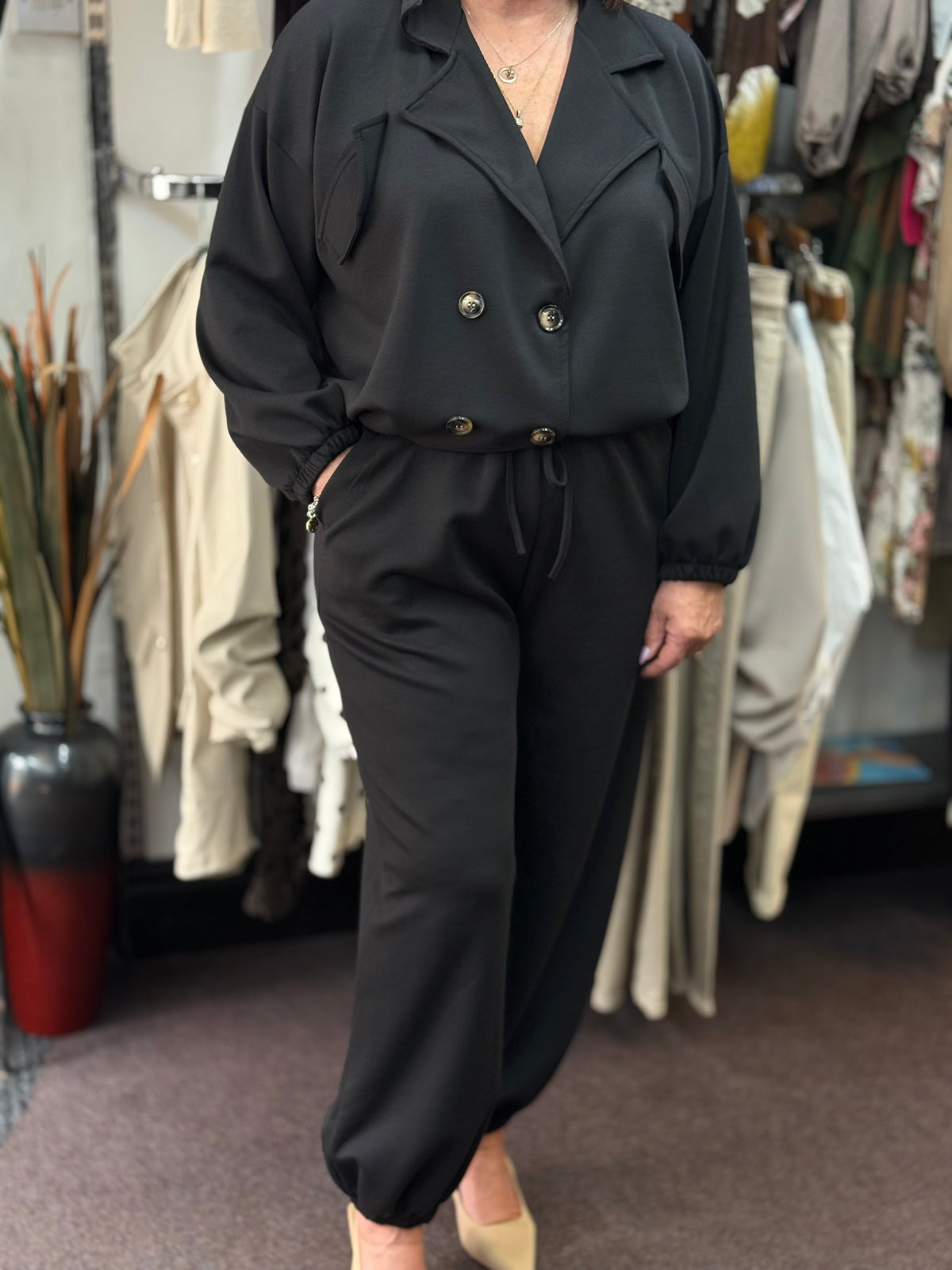 KENNEDY- DOUBLE BREASTED JKT LOUNGE SET - fits size 12-18