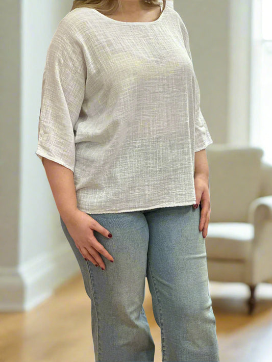 ROSANNA-S/SLV LINEN COTTON TOP MWBASIC
