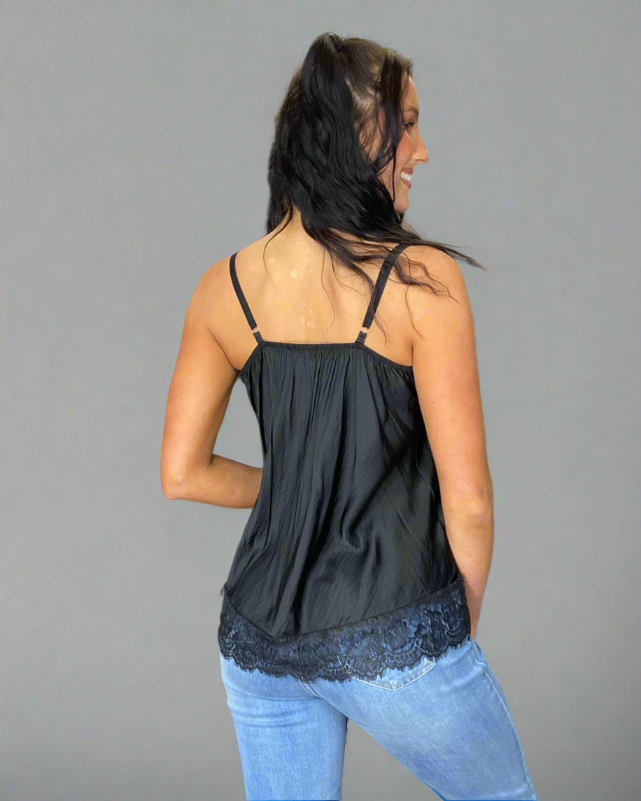 FIFI SILKY D/ LACE CAMI -