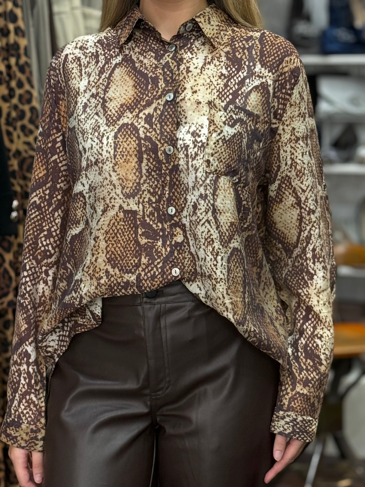 EDEN-SNAKE PRINT SHIRT