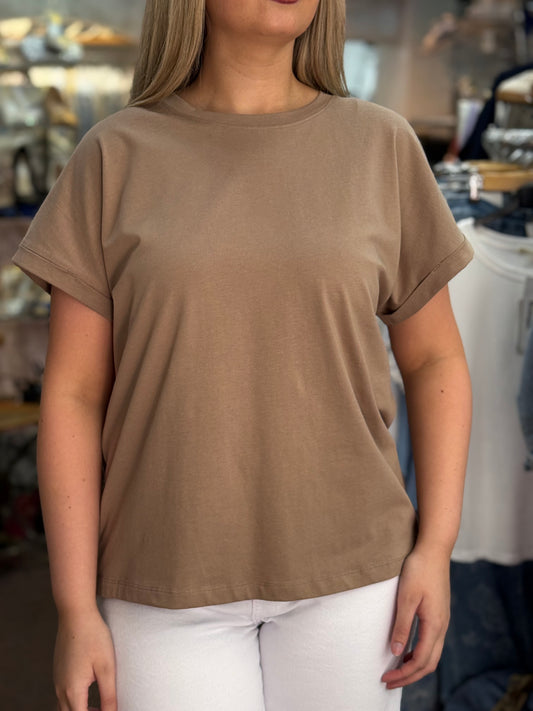 FRANSA-FEBA RNCK TEE-TAUPE