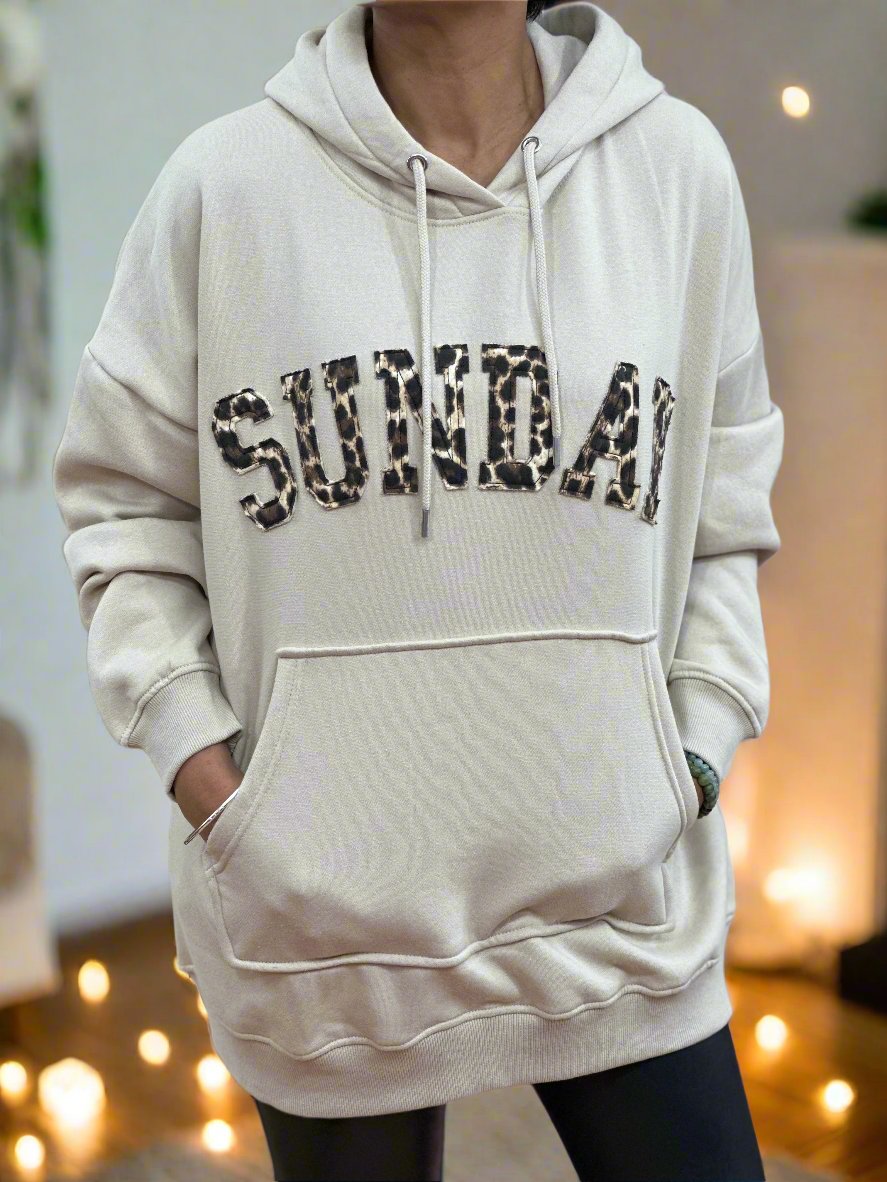 THE SUNDAY HOODY SWEATSHIRT-STONE