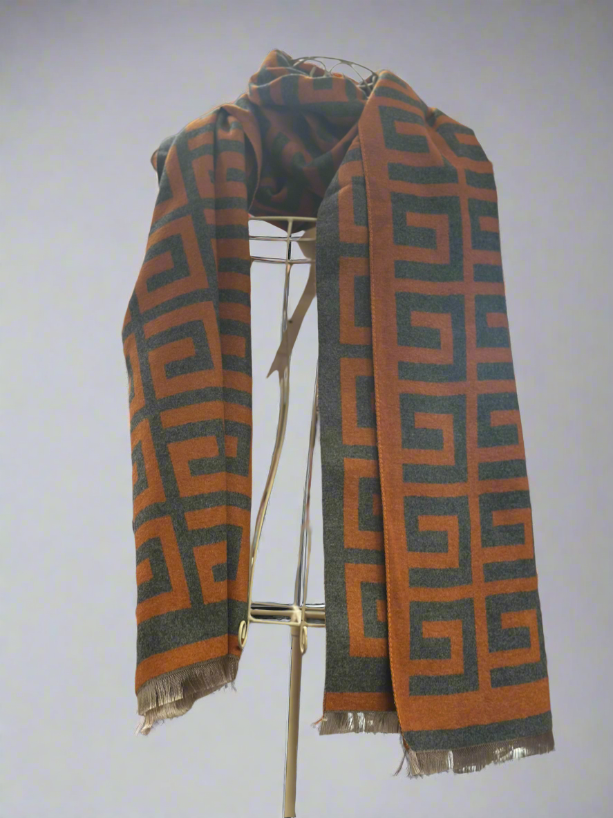 FF INSPIRED- REVERSIBLE SCARF- CASHMERE BLEND