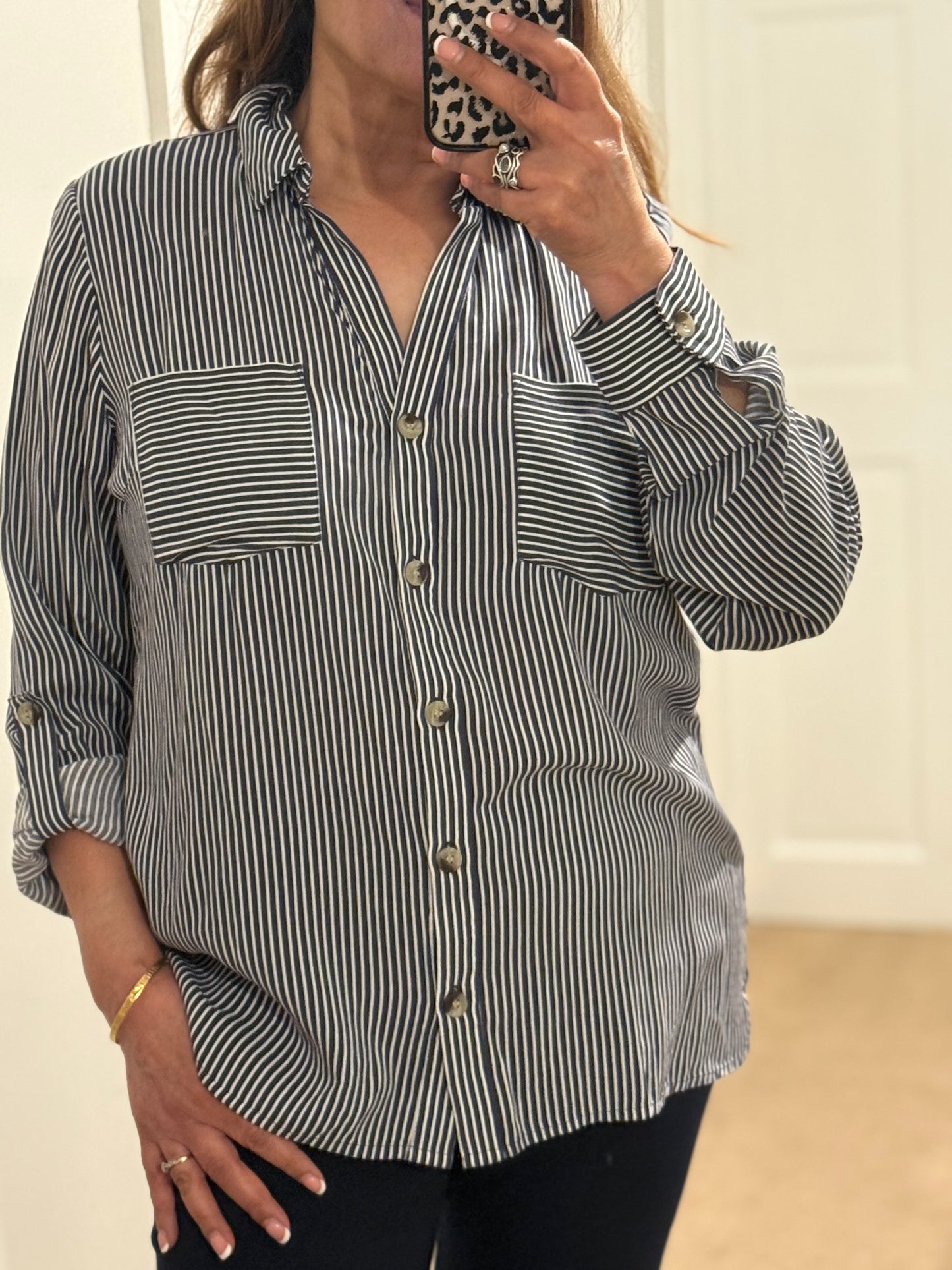 BYOUNG-HALI PINSTIPE SHIRT - #NOVEMBER BF20%