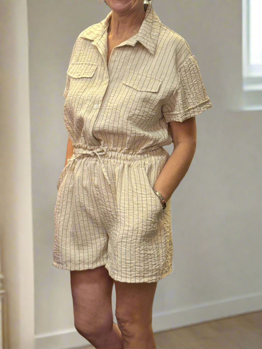 SOFIE- PINSTRIPE PLAYSUIT