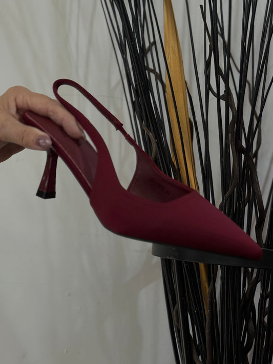 HARPER SLING BACK SHOE-WINE