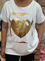 Load image into Gallery viewer, ASSORTED FOIL HEART TEE
