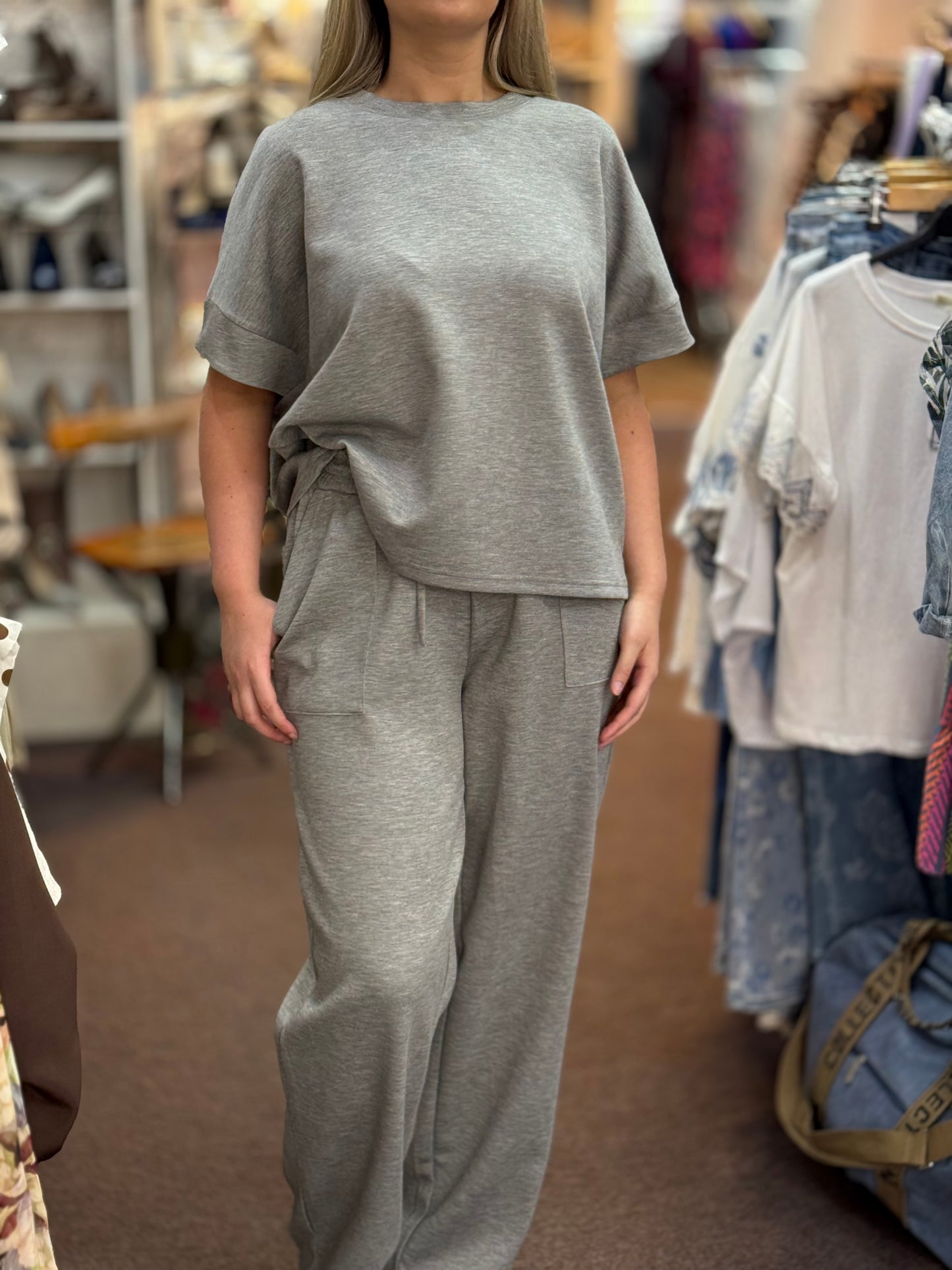 BYOUNG-PUSTI PREMIUM SCUBA GREY CO-ORD
