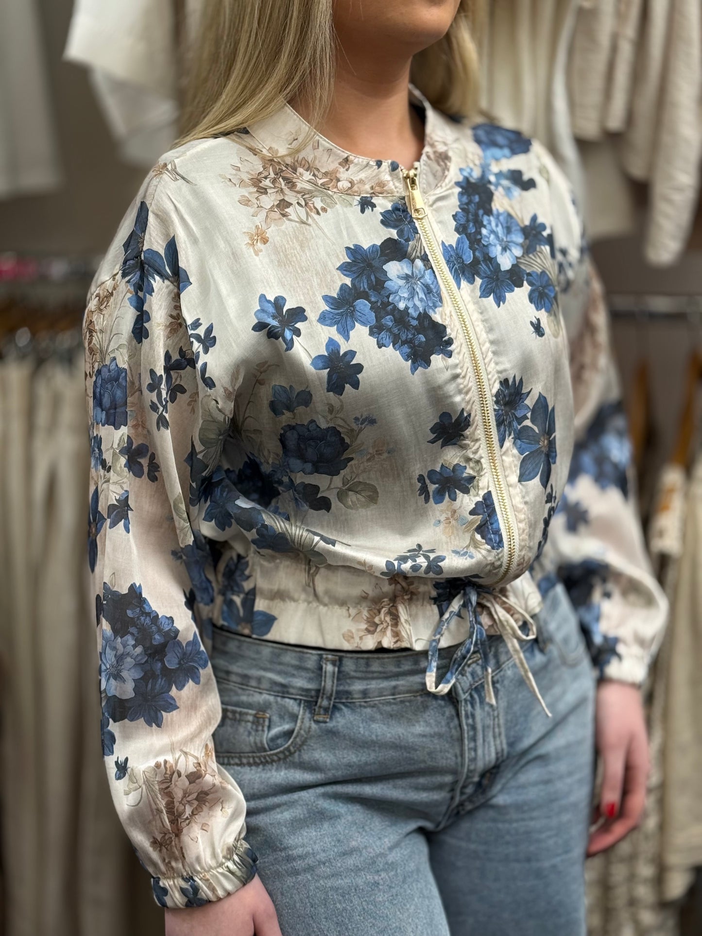 BARI BLOUSON- LILA FLORAL JKT