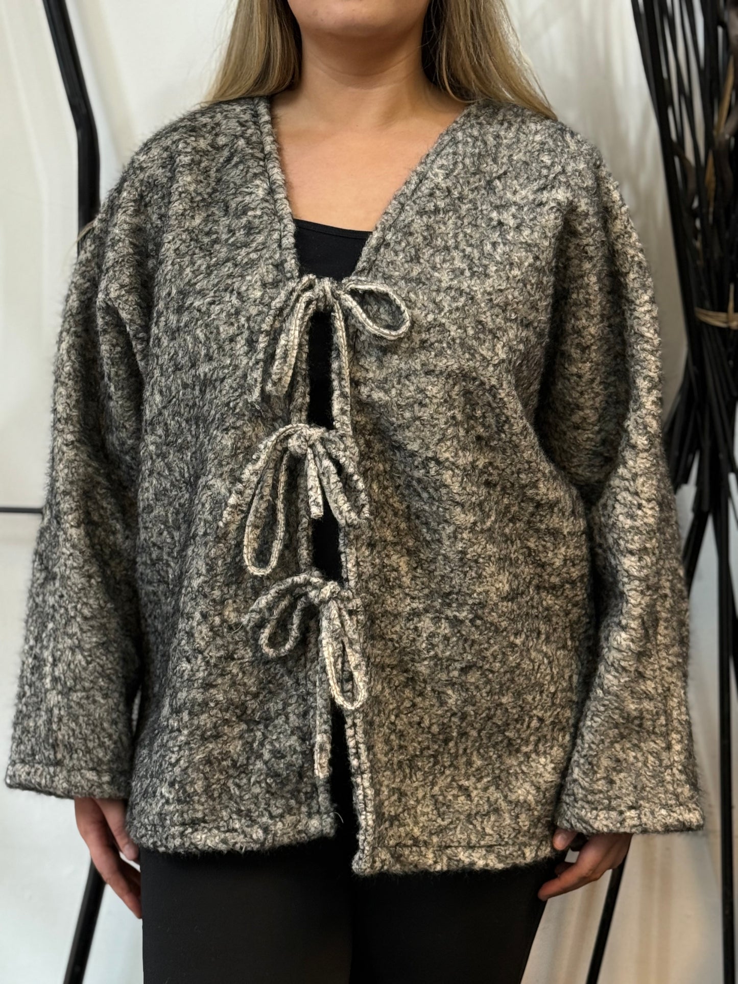 CARSON-TASSLE TIE O/SIZE JACKET-#BlackFridaySale -