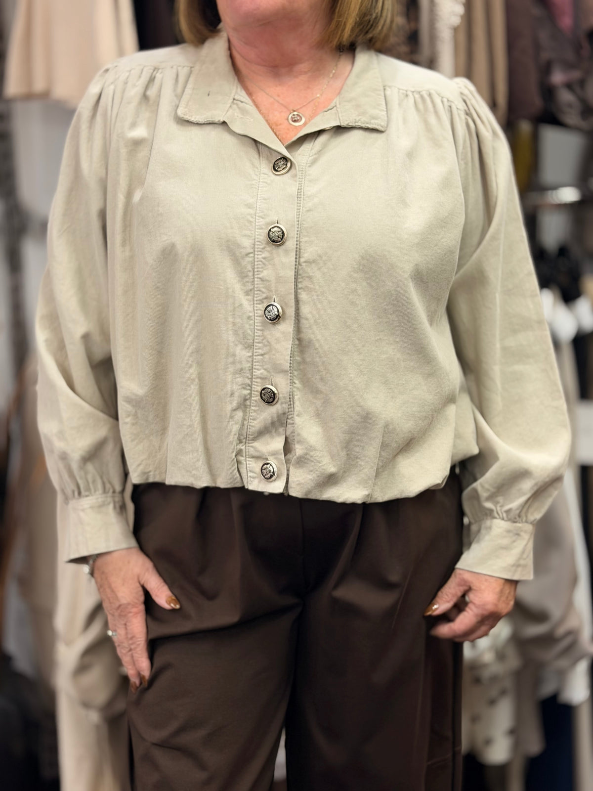 PEYTON- NEEDLECORD PUFF JACKET