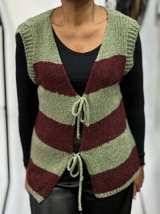 EZRA- CHENILLE TIE FRONT GILET- #BlackFridaySale PRICE DROP