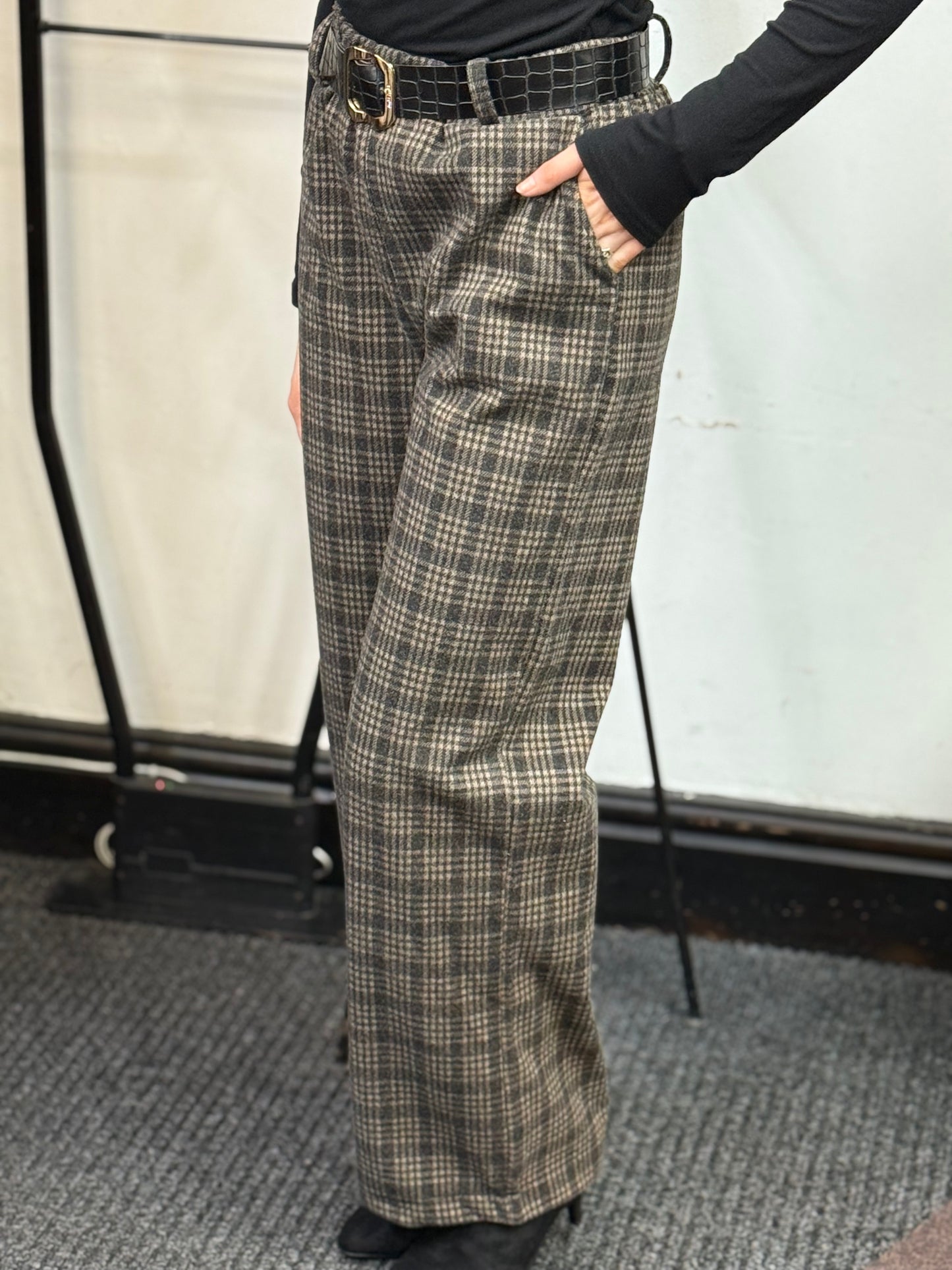 CARRIE-TWEED TROUSERS -