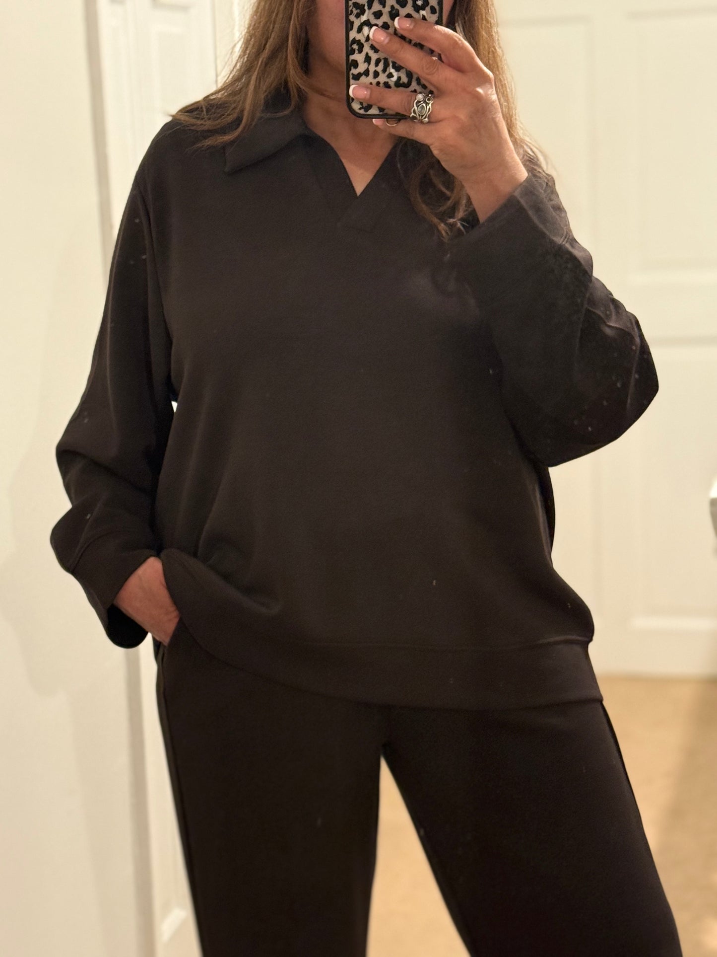 FRANSA-AURORA COLLAR SWEATSHIRT-CO-ORD- FLASH BFSALE