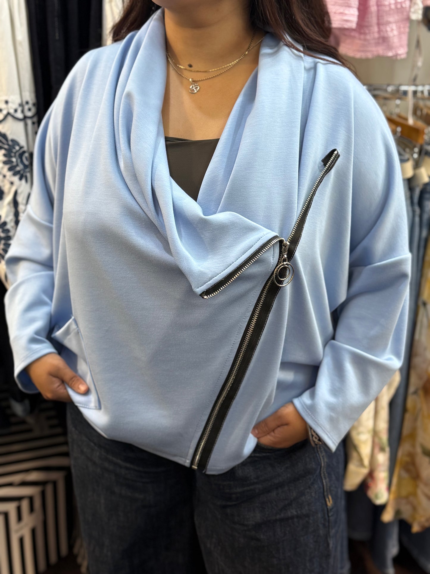 MARCIE-SIDE ZIP O/S JACKET