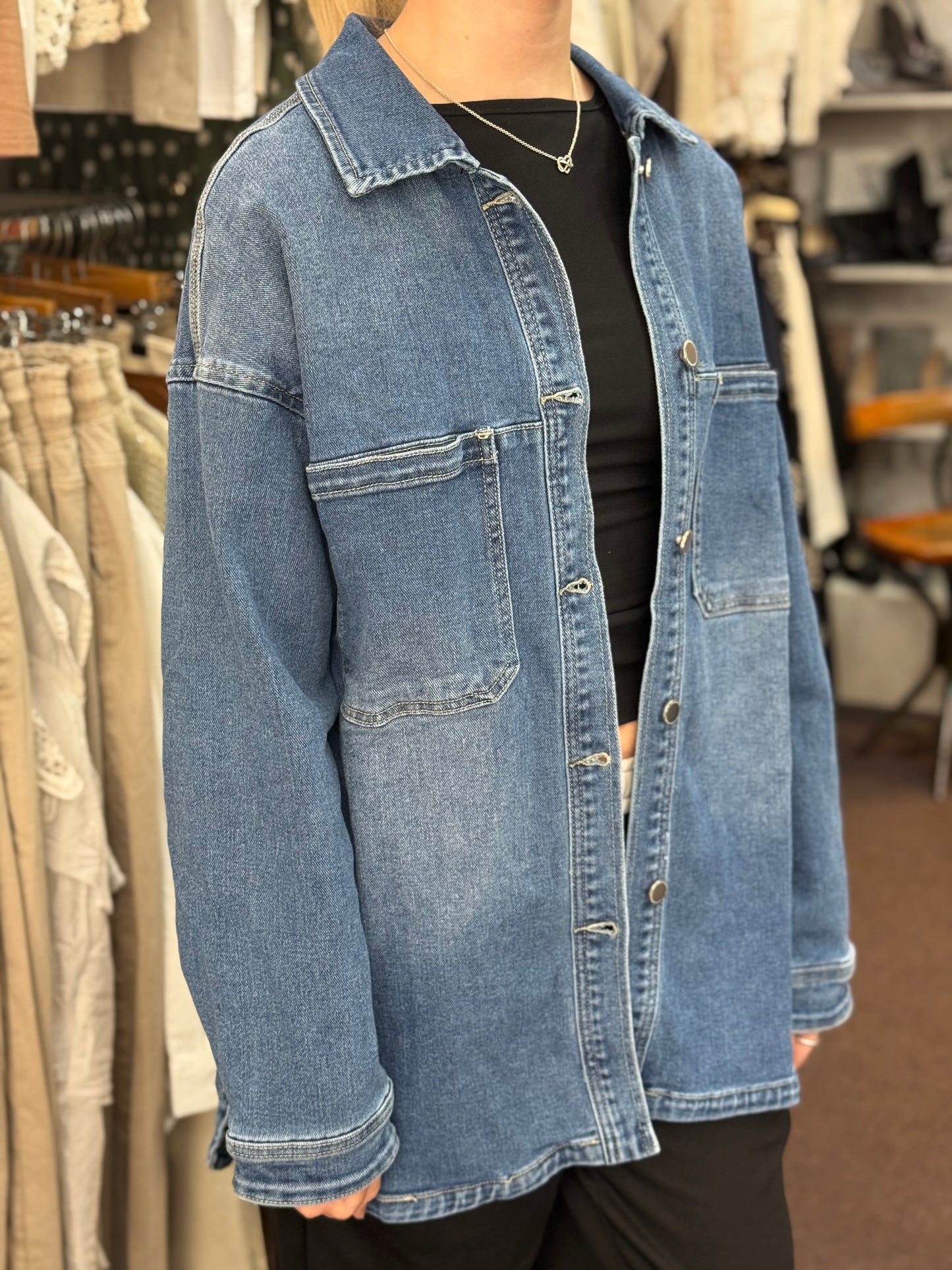 LAYLA- OVERSIZED DENIM SHACKET
