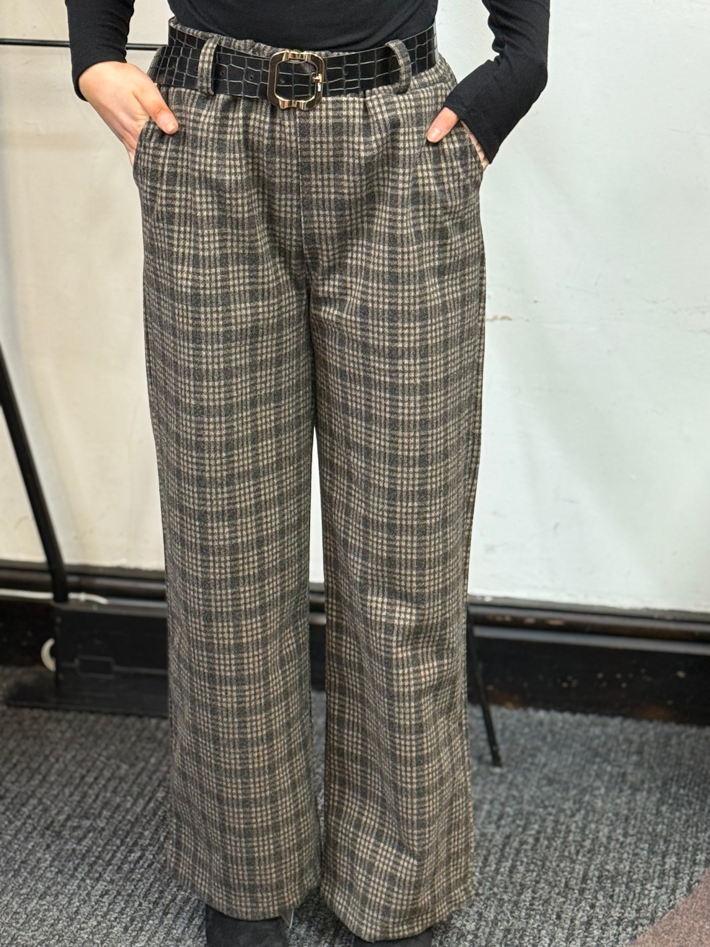 CARRIE-TWEED TROUSERS -