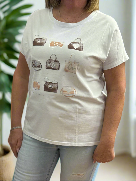 CALIPSO- GILTED HANDBAGS TEE