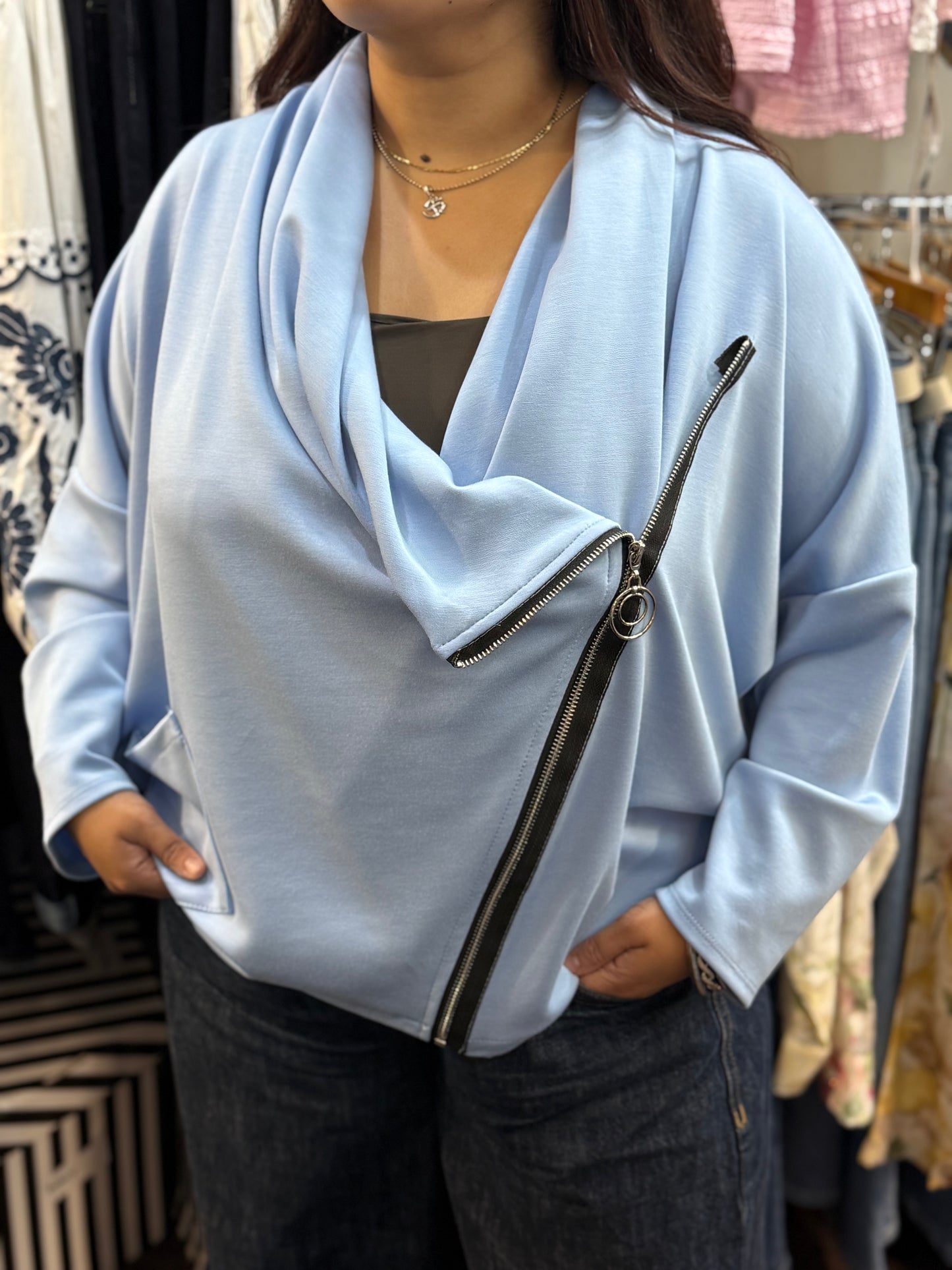 MARCIE-SIDE ZIP O/S JACKET