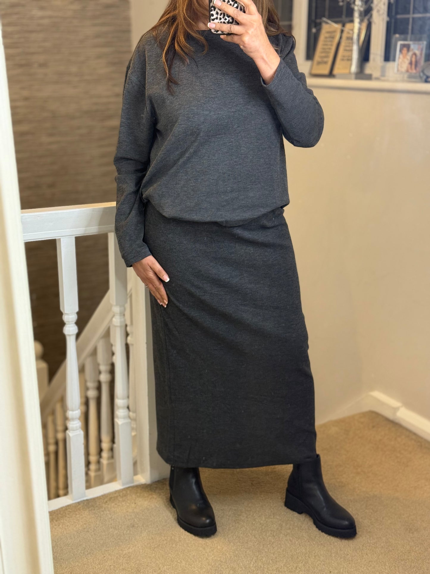 FRANSA -JADI CHARCOAL RIB CO-ORD-NOVEMBER BF 20% off