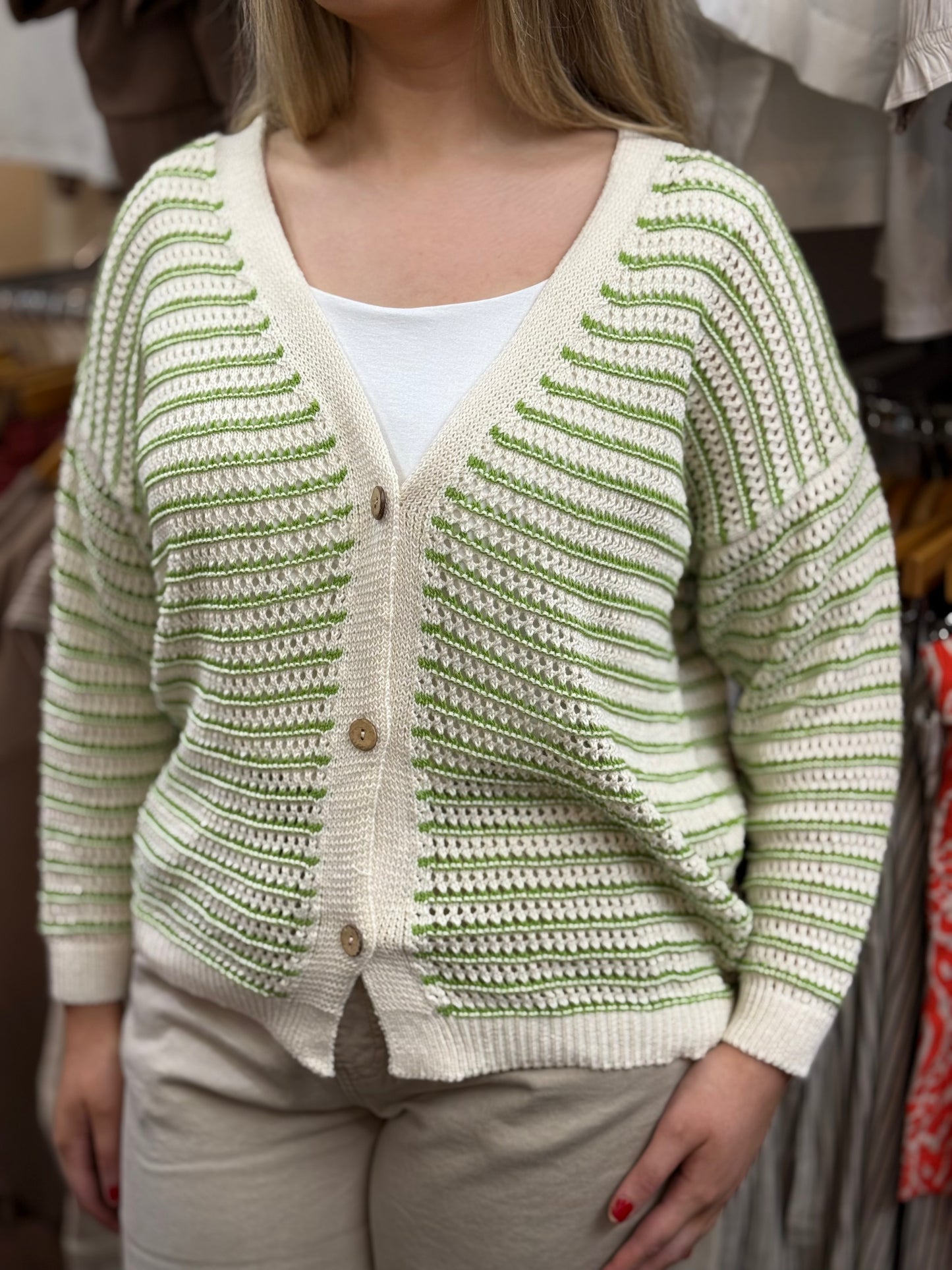 ARCHIE-CROCHET SUMMER STRIPES CARDI