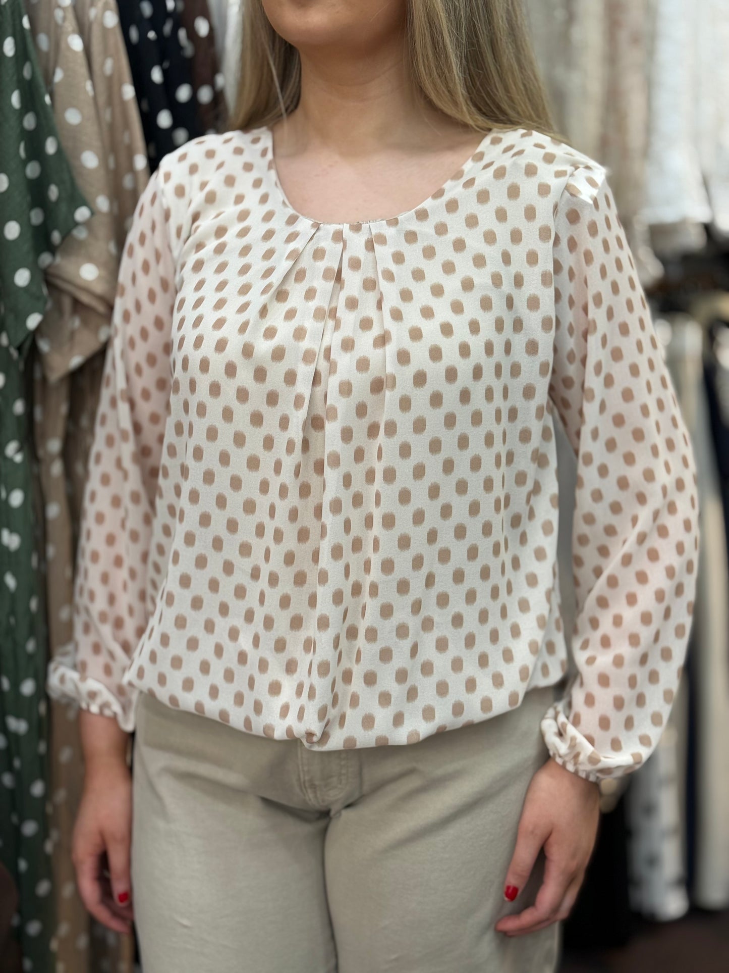 SAMIE- PATTERN BUBBLE TOP