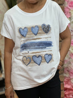 Load image into Gallery viewer, ASSORTED FOIL HEART TEE
