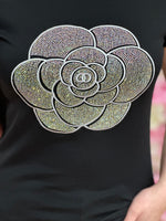 Load image into Gallery viewer, FITTED STR DIAMANTE DETAIL TEE
