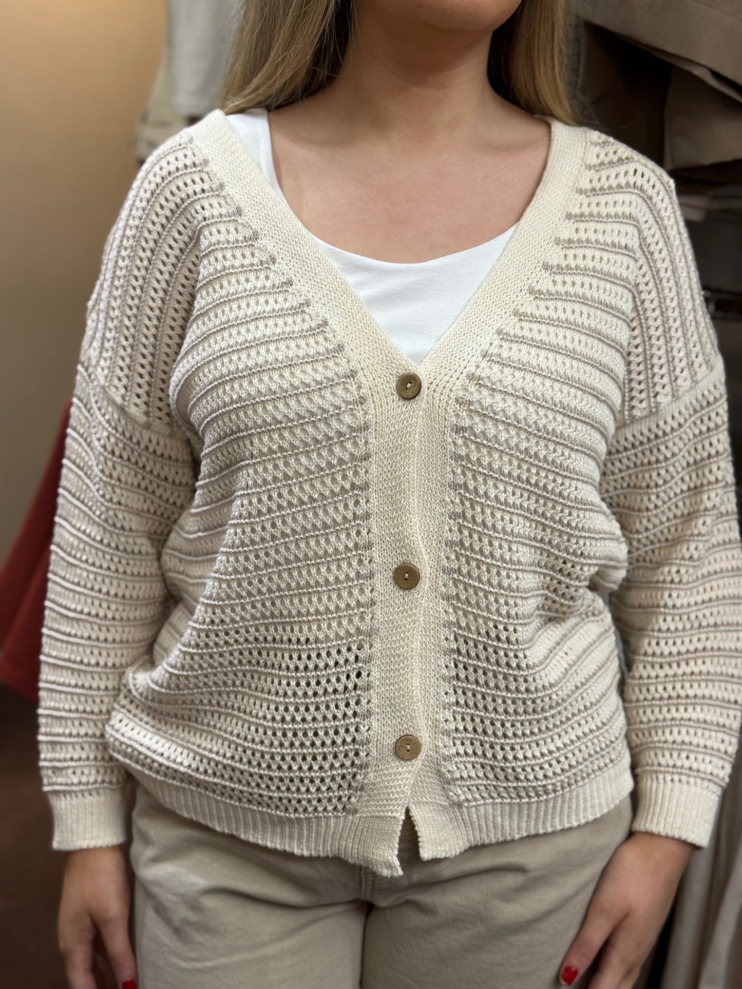 ARCHIE-CROCHET SUMMER STRIPES CARDI