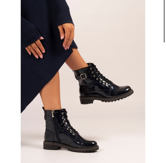 LUNAR PARLOUR ANKLE BOOT- NAVY
