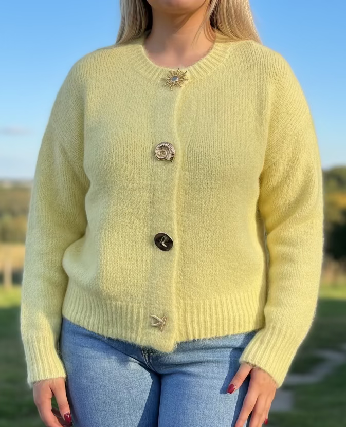 HALY- GOLD COASTAL BUTTON CARDI-#MOTHERS’DAY