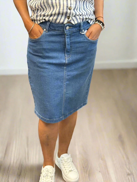 FRANSA DENIM SKIRT-