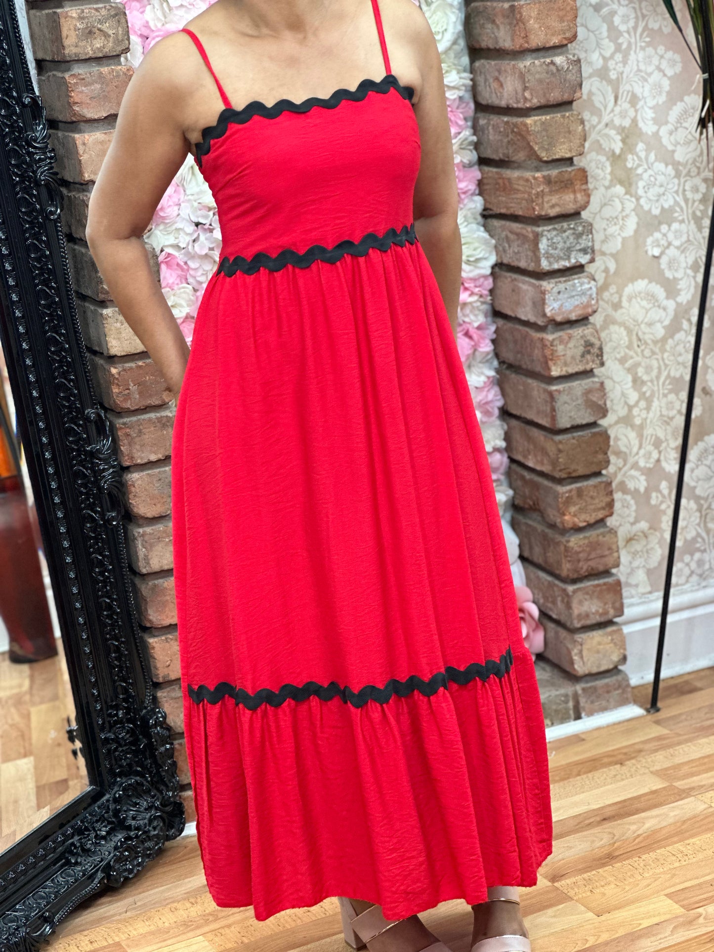 WAVE TRIM MAXI DRESS- #SALE15