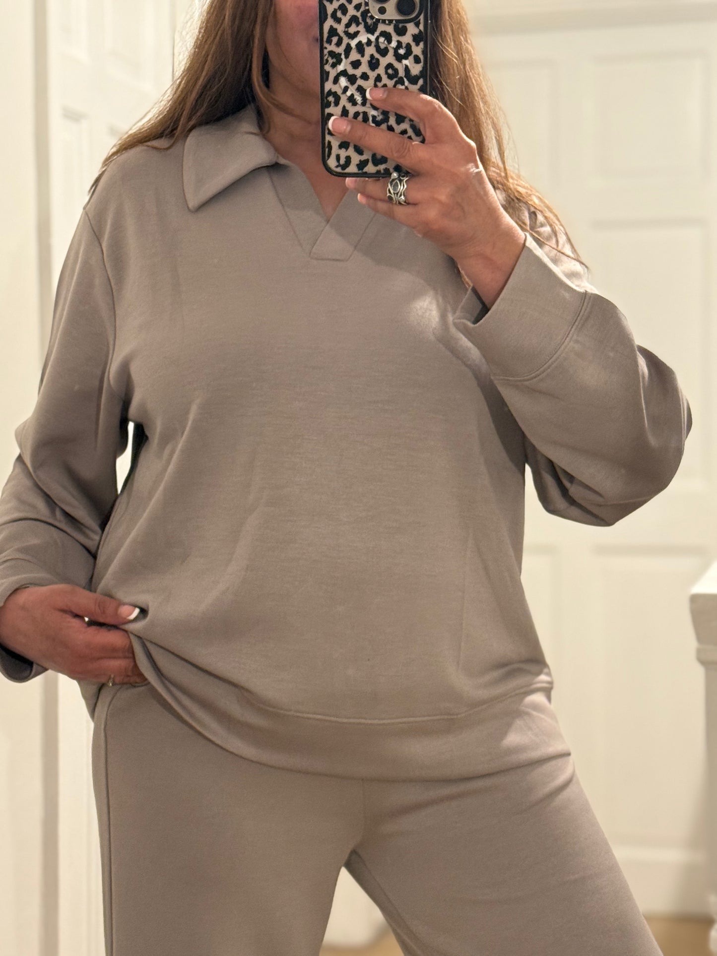 FRANSA-AURORA COLLAR SWEATSHIRT-CO-ORD - FLASH BFsale