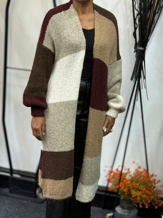 CHARLIE- LONG LINE STRIPE CARDI--🖤 BLACKFRIDAYWKEND-AUTO 10%OFF@CHECKOUT