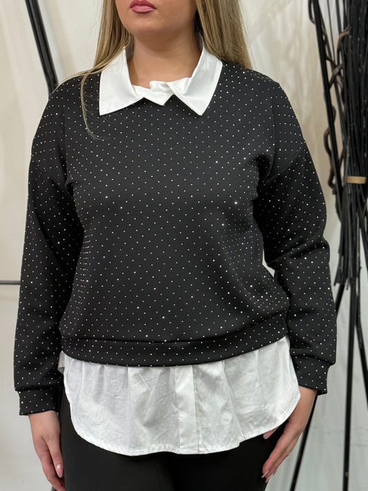 CHELSEA-2 IN 1-SPARKLE SWEATSHIRT- 50% OFF