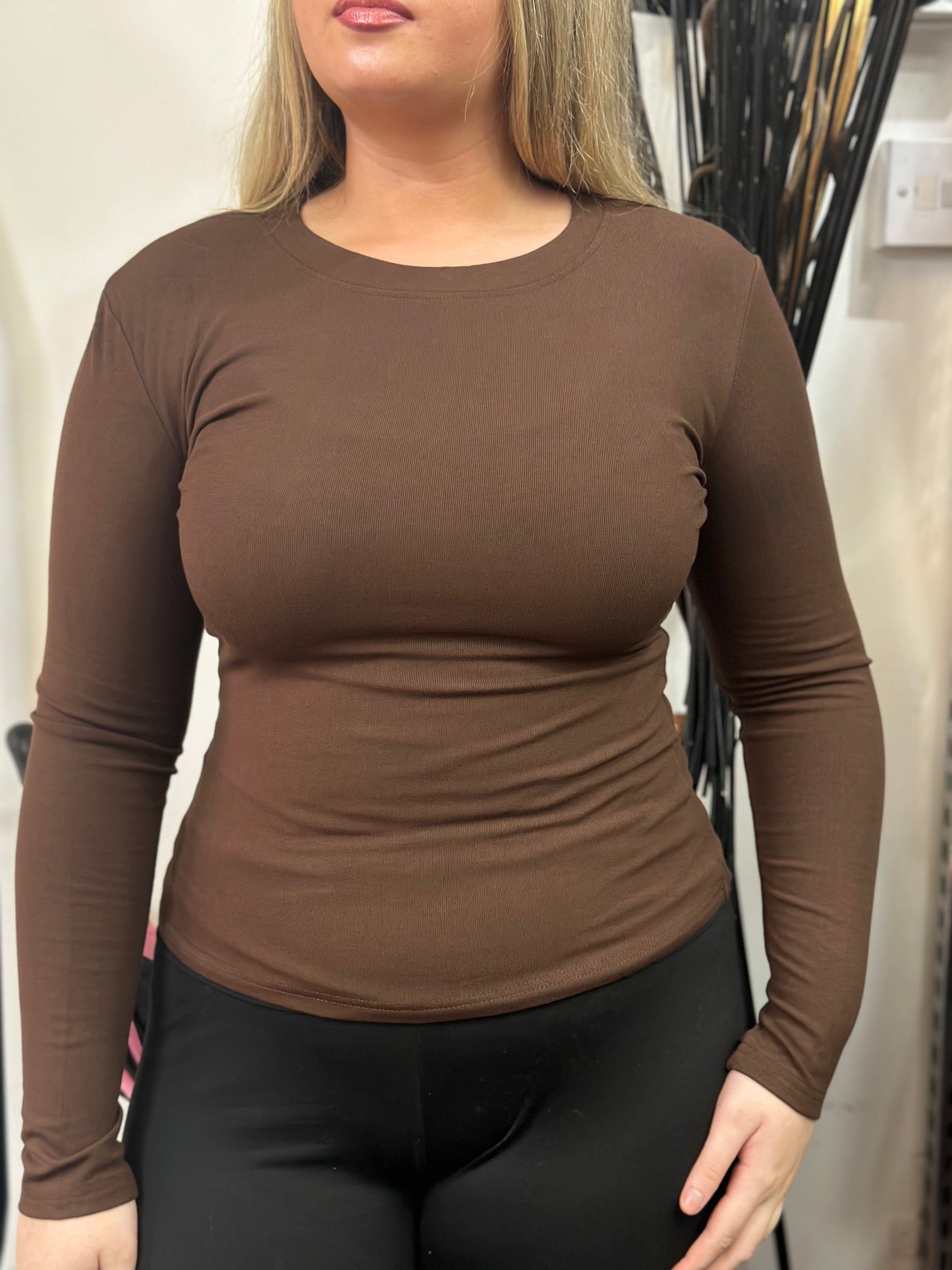 MWBASIC ALIE ROUND NECK LONG SLEEVED TOP