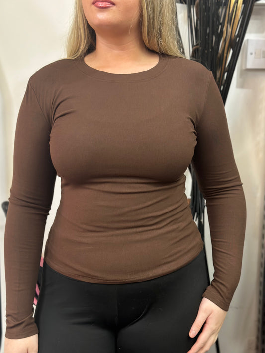 MWBASIC ALIE ROUND NECK LONG SLEEVED TOP