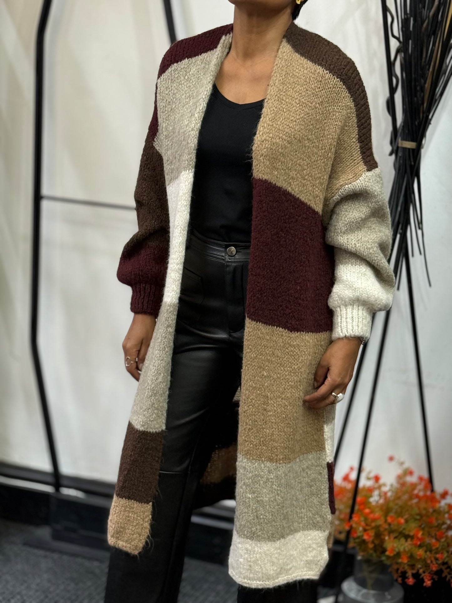 CHARLIE- LONG LINE STRIPE CARDI--🖤 BLACKFRIDAYWKEND-AUTO 10%OFF@CHECKOUT