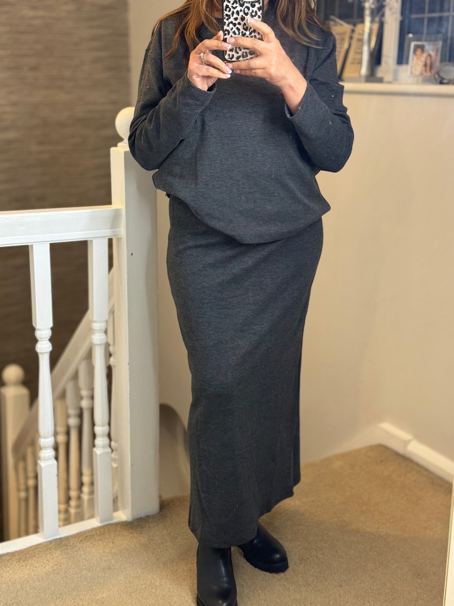 FRANSA -JADI CHARCOAL RIB CO-ORD-NOVEMBER BF 20% off