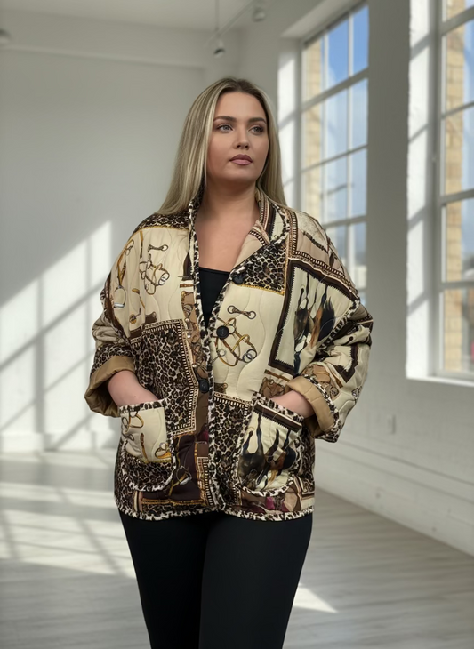 CHELTNEM QUILTED PRINT JACKET--🖤 BLACKFRIDAYWKEND-20%OFF